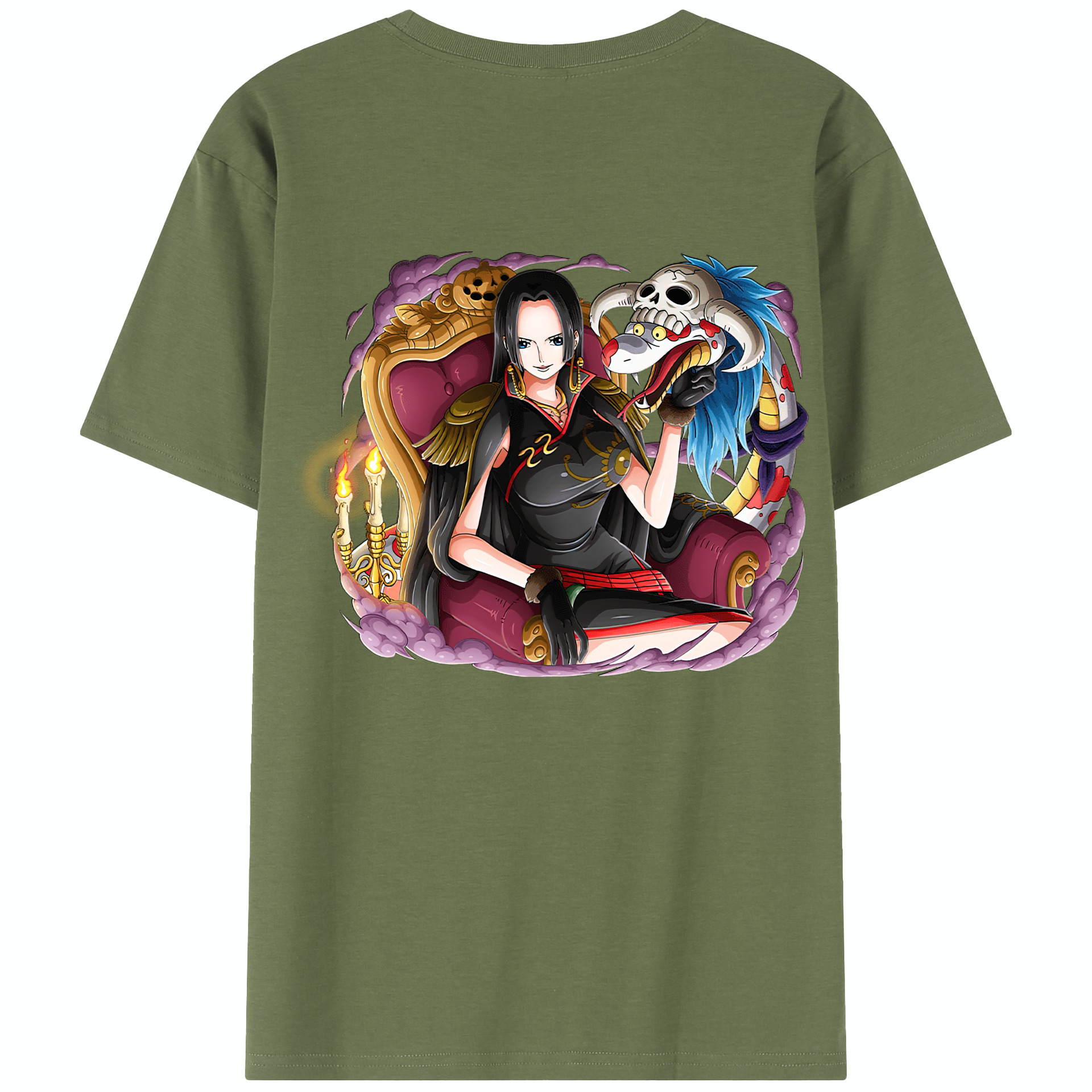 ワンピース ボア・ハンコック ONE PIECE Boa·Hancock 綿100％半袖Tシャツ（背面プリント）